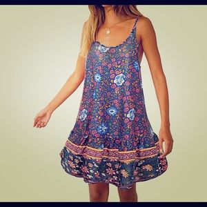 Boho floral sundress (blue)